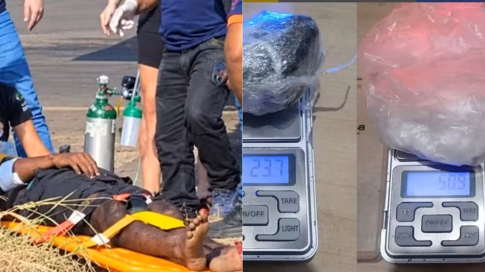 Acidente na BR-010, MA: Homem é preso com mais de 70g de cocaína e skunk em moto roubada