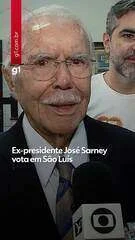 José Sarney, após alta hospitalar, comparece para votar em São Luís e celebra a democracia brasileira