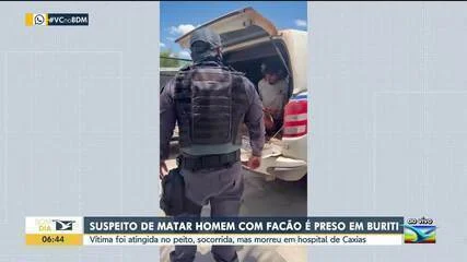 Suspeito de matar homem com facão no peito é preso em Buriti, MA, após fuga frustrada na zona rural